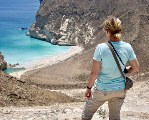 Myself viewing beach in Salalah, Oman